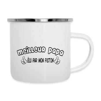 BESTER VATER - Emaille-Tasse - Weiß - Rechts