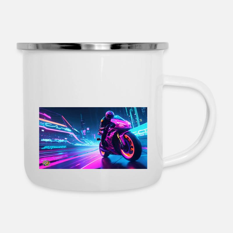 Motorcycle Cyber - Camper Mug - white