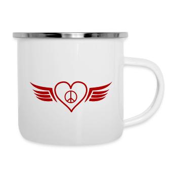 Heart Wings Peace - Camper Mug - white - Right