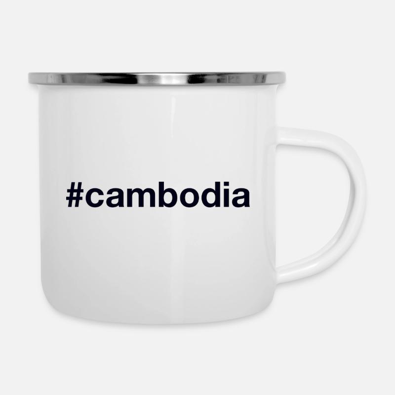 Cambodia Kambodscha Hashtag - Camper Mug - white