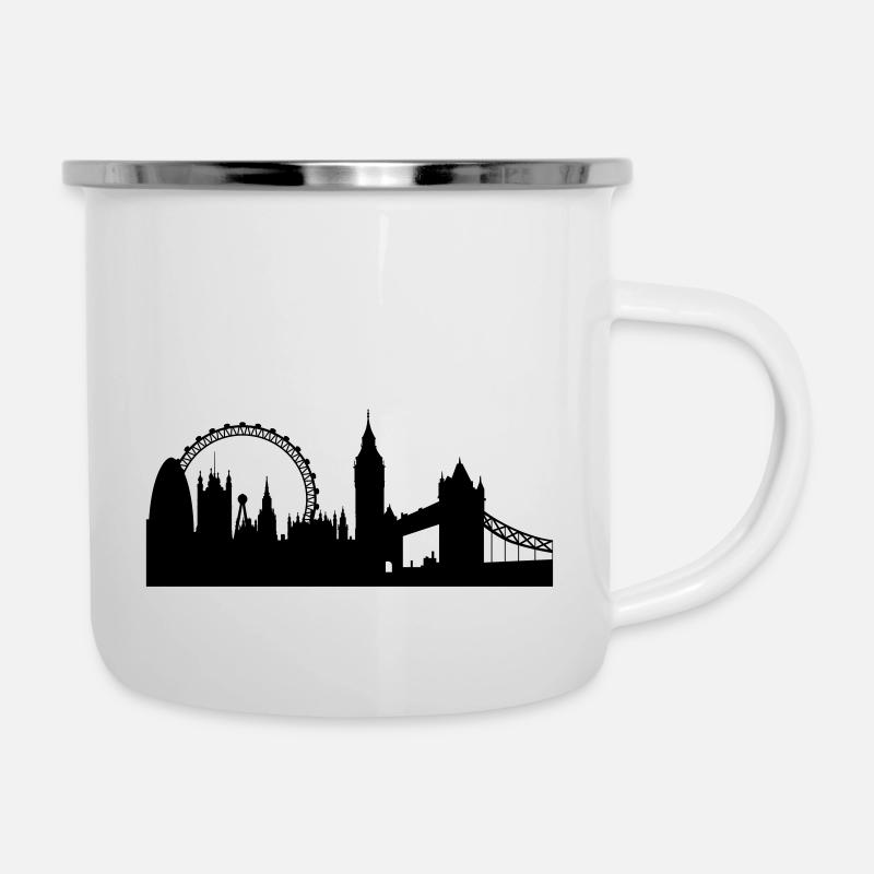 Londres silhouette 2 - Tasse émaillée - blanc