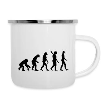 Evolution - Emaille-Tasse - Weiß - Rechts