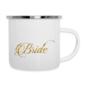 Braut - Emaille-Tasse - Weiß - Rechts