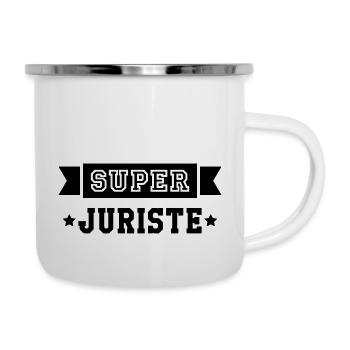 Juge / Juriste / Justice / Droit / Tribunal - Tasse émaillée - blanc - Droite