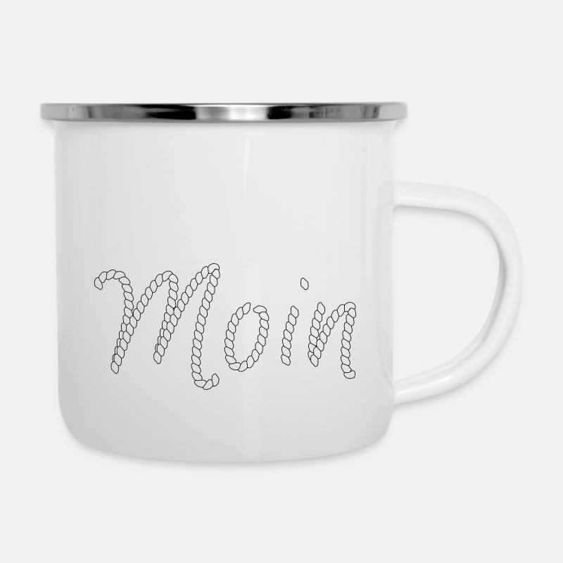 Moin - Emaille-Tasse - Weiß