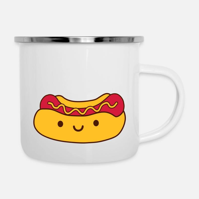 Suesser Hot Dog - Emaille-Tasse - Weiß