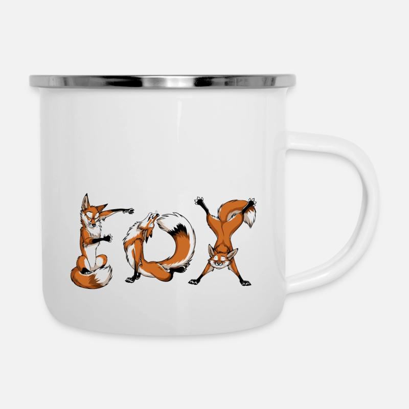 YOGA Foxes / Foxes - Camper Mug - white