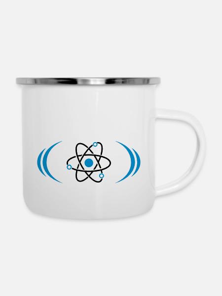 Atom Symbol radioaktiv - Emaille-Tasse - Weiß