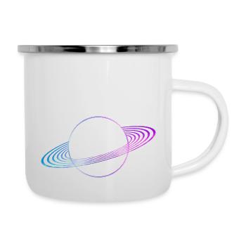 Anneaux de Saturne - Tasse émaillée - blanc - Droite