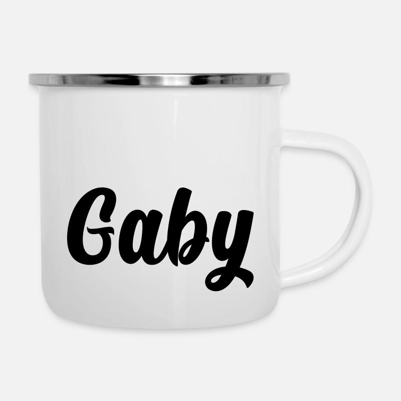 Gaby - Emaille-Tasse - Weiß