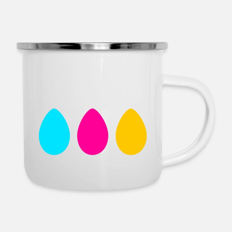 Three Easter eggs - Camper Mug - white