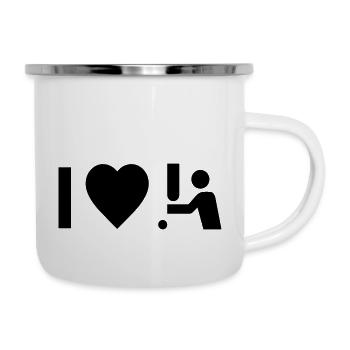 Cool "I Love Cricket" design for him and her - Camper Mug - white - Right