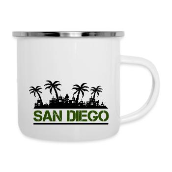 san diego - Emaille-Tasse - Weiß - Rechts