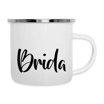 Name - Brida - Emaille-Tasse - Weiß - Rechts