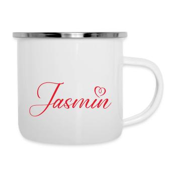 Jasmin Name Heart - Camper Mug - white - Right