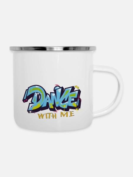 dance with me - Emaille-Tasse - Weiß