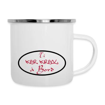 Ti ker Kreol Bord 02 - Emaille-Tasse - Weiß - Rechts