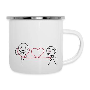 Ensemble pour toujours (AMOUR) - Tasse émaillée - blanc - Droite