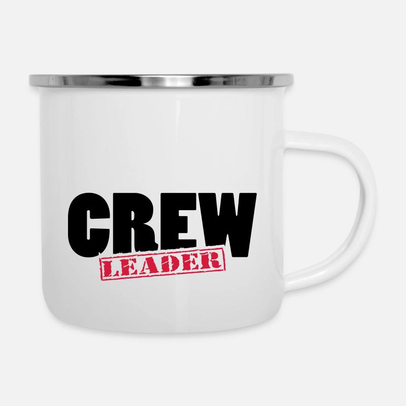 crew_leader - Emaille-Tasse - Weiß