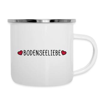 Bodenseeliebe - Emaille-Tasse - Weiß - Rechts