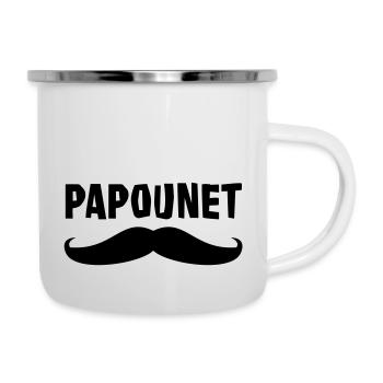 Papounet - Tasse émaillée - blanc - Droite