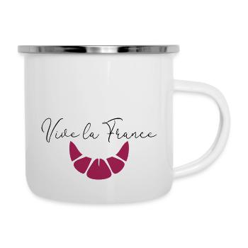 Vive la France, France, Croissant, Europe, Vie - Camper Mug - white - Right