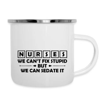Nurses We Can Sedate It - Camper Mug - white - Right