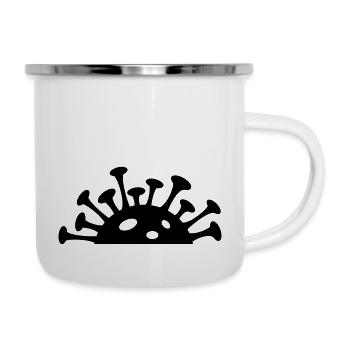 Semi Corona Virus (1c) - Tasse émaillée - blanc - Droite
