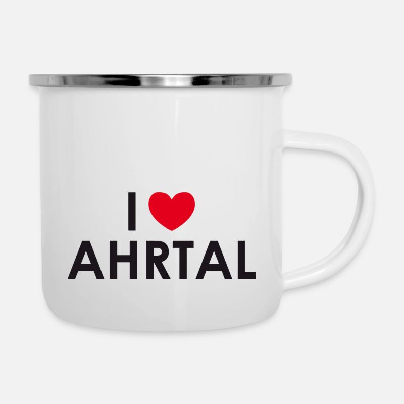 I LOVE AHRTAL - Emaille-Tasse - Weiß