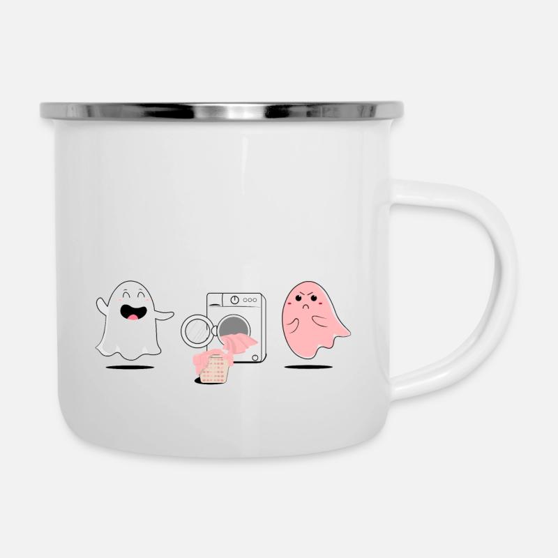 Fantasma sbiadito - Tazza smaltata - bianco