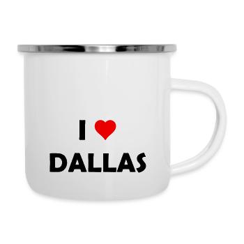 J’adore Dalles - Texas USA États-Unis d’Amérique - Tasse émaillée - blanc - Droite