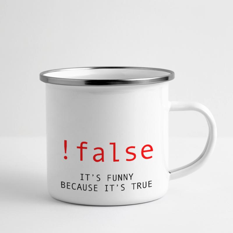 ! Faux - C’est drôle parce que c’est vrai - Programmeur Tasse émaillée
