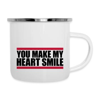 Faire sourire mon cœur - Tasse émaillée - blanc - Droite