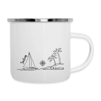 Sailing Crew Croatia - Camper Mug - white - Right