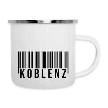 Koblenz Westerwald - Emaille-Tasse - Weiß - Rechts