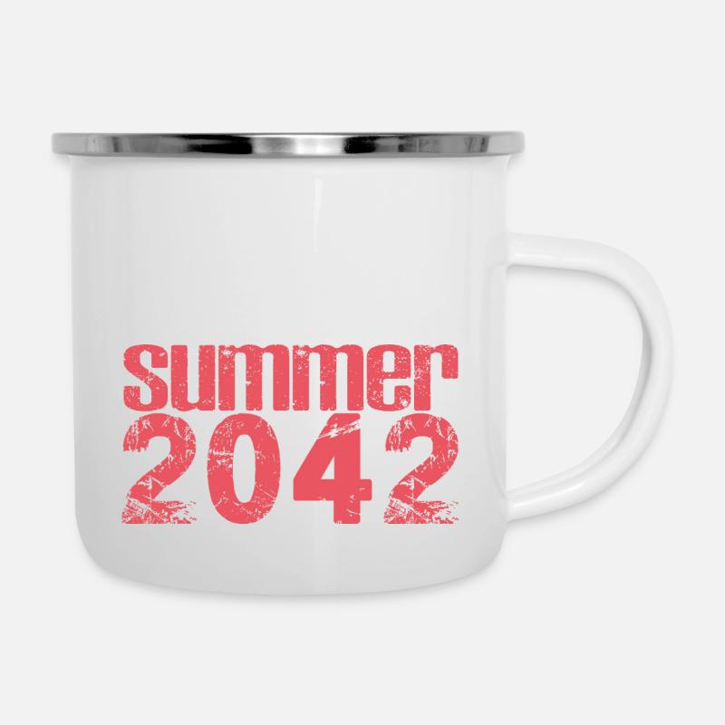 Sommer 2042 - Emaille-Tasse - Weiß