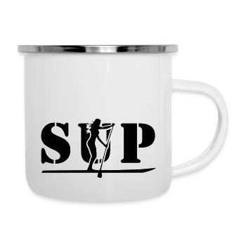 fille sup - Tasse émaillée - blanc - Droite