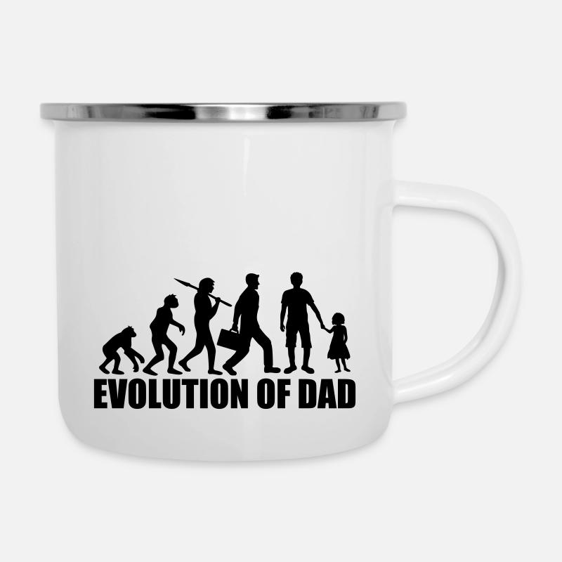 text evolution of dad dad father and daughter father - Camper Mug - white