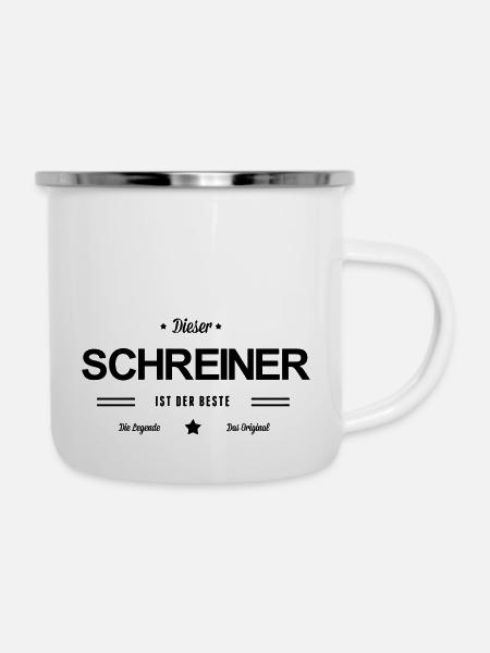Bester Schreiner - Emaille-Tasse - Weiß