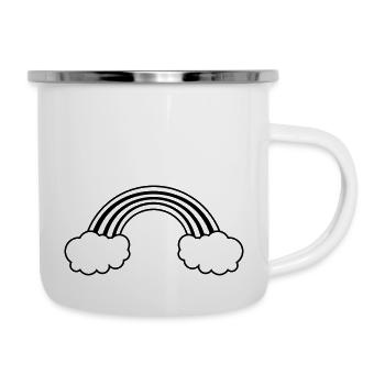 regenbogen - Emaille-Tasse - Weiß - Rechts