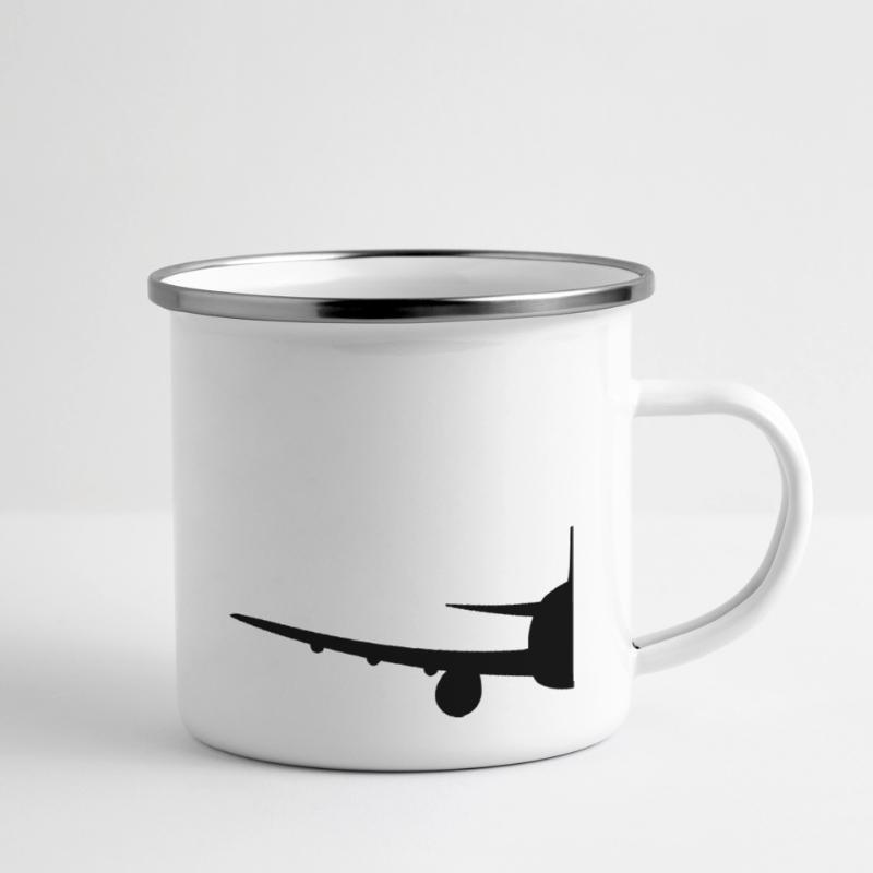 Half half split front front airplane fly pilot mac Camper Mug