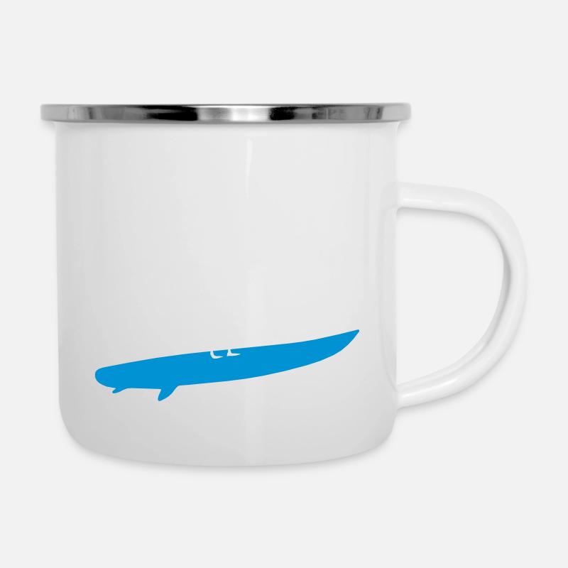 Surfing goose silhouette - Camper Mug - white