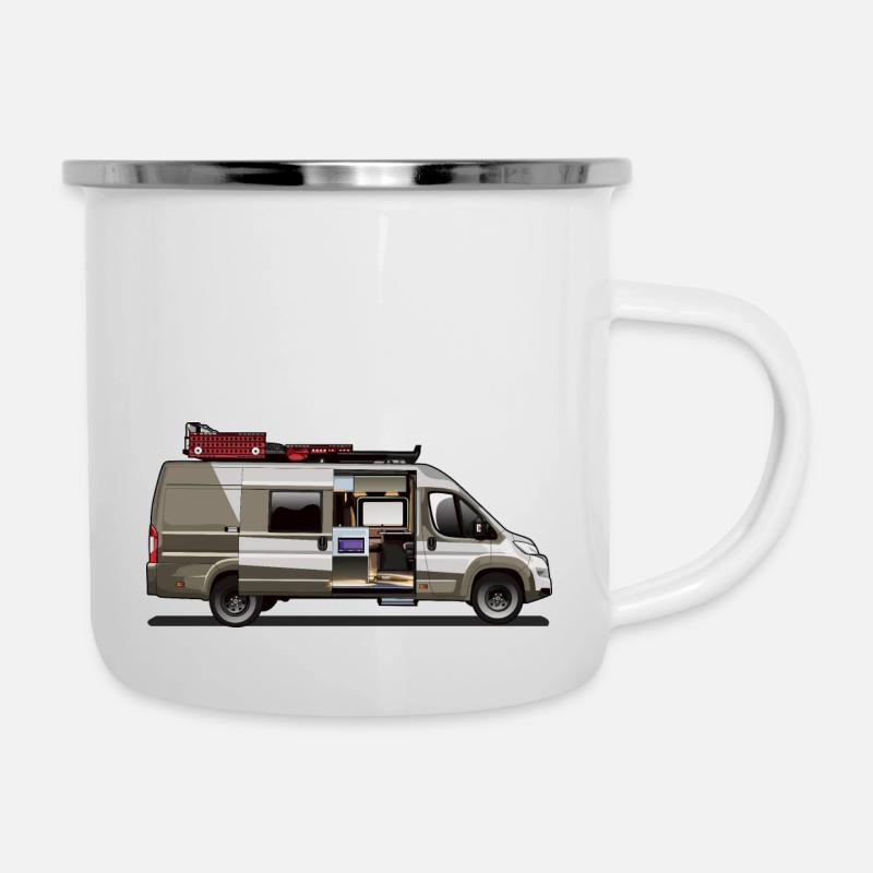 Campervan passenger side - Camper Mug - white