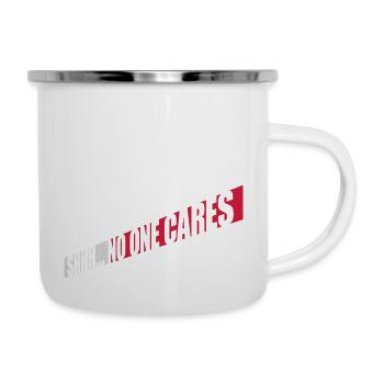 chut personne ne s’en soucie - Tasse émaillée - blanc - Droite