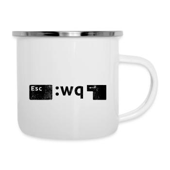 Pris au piège dans Vim - Tasse émaillée - blanc - Droite
