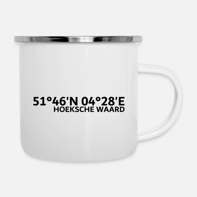 Hoeksche Waard coordinates - Camper Mug - white