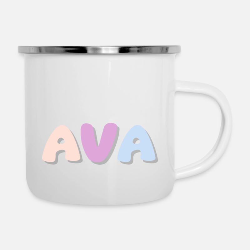 Name - Ava - Camper Mug - white