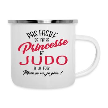 Princesse et judo - Tasse émaillée - blanc - Droite