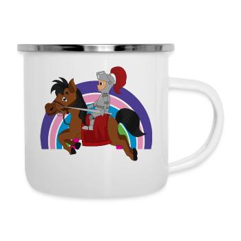 Ritter Knight - Emaille-Tasse - Weiß - Rechts