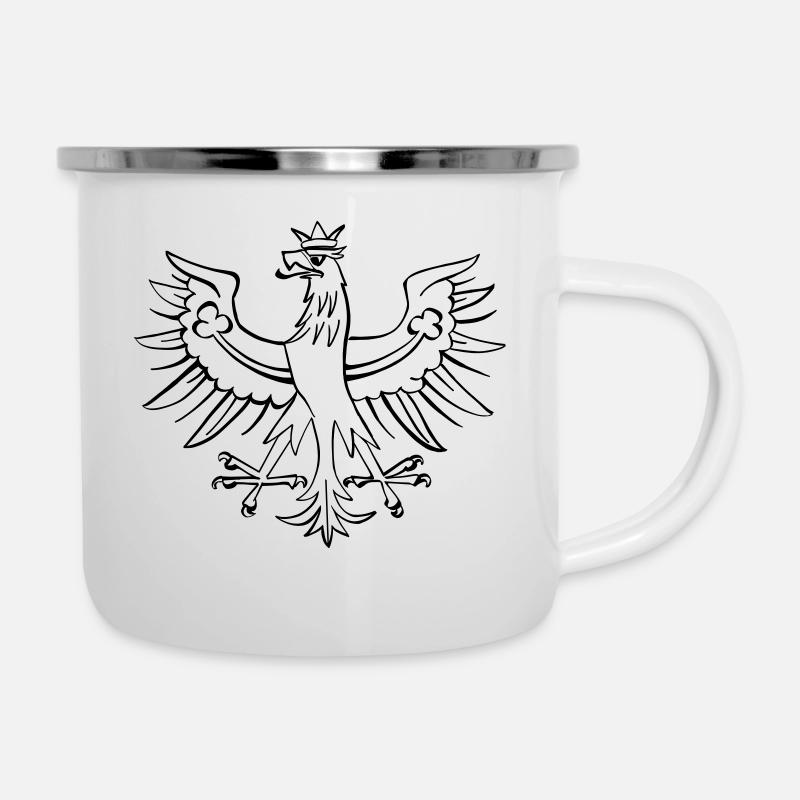 Véritable Tyrol Tyrol Tyrol Tyrolean Eagle - Tasse émaillée - blanc